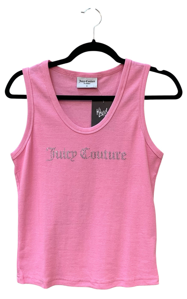 Juicy Couture Rhinestone Ribbed Tank