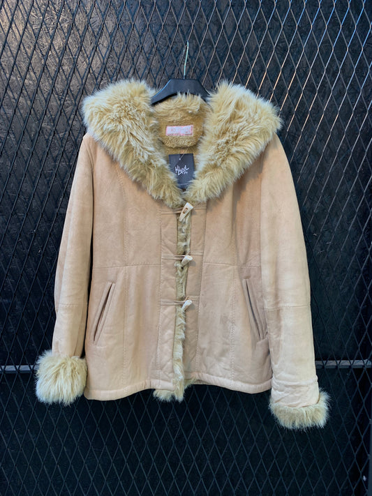 Womens Y2K Fur Jacket