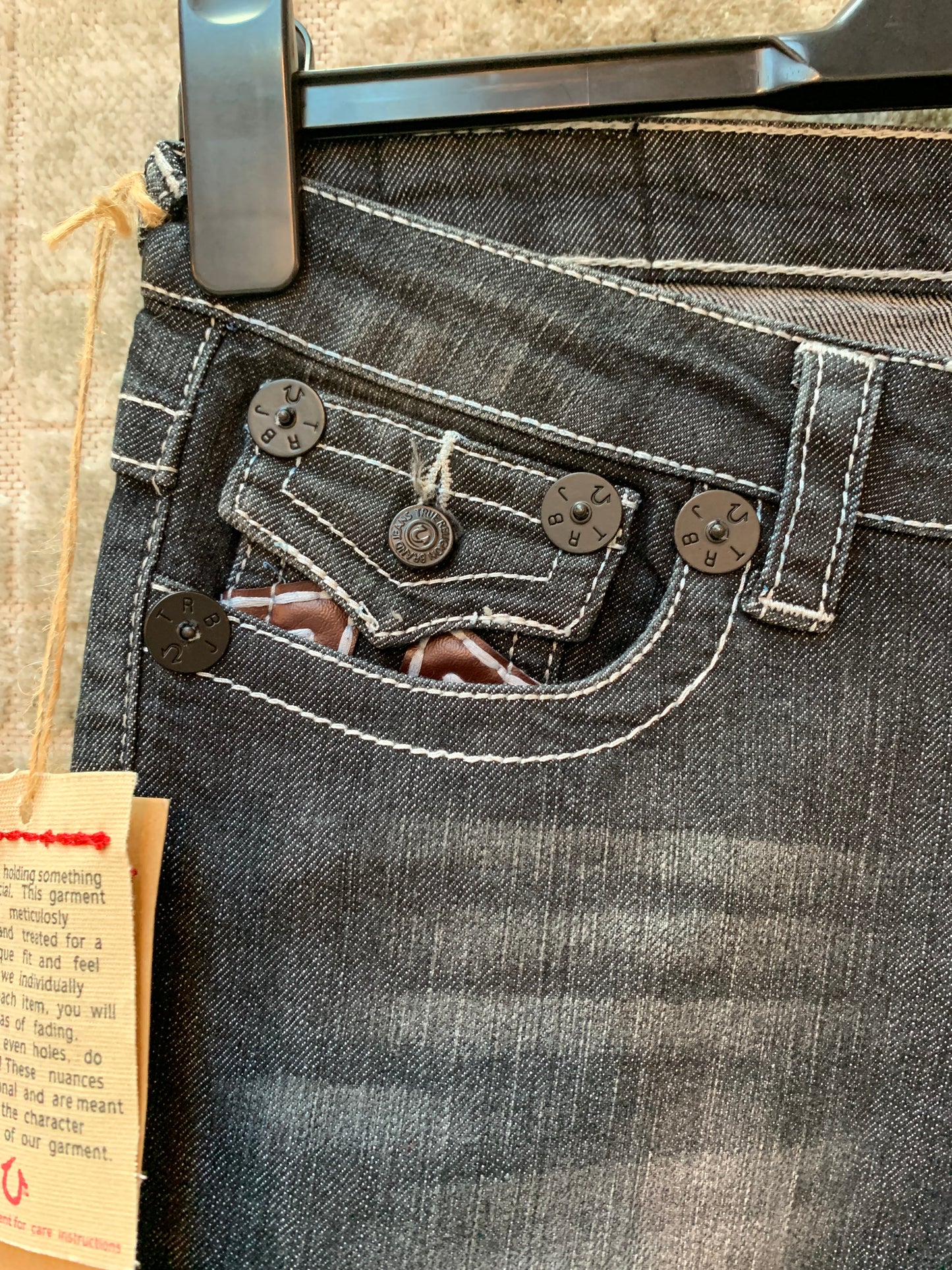 True Religion Rhinestone Straight Leg Jeans