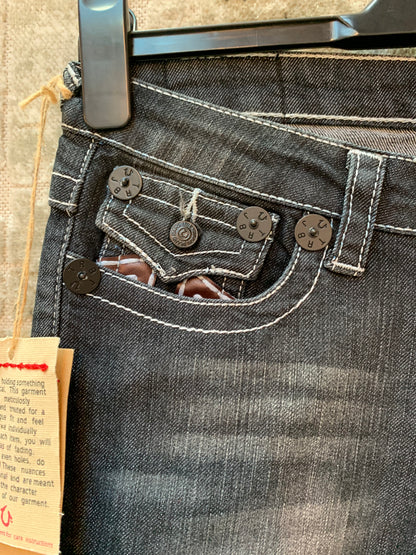 True Religion Rhinestone Straight Leg Jeans