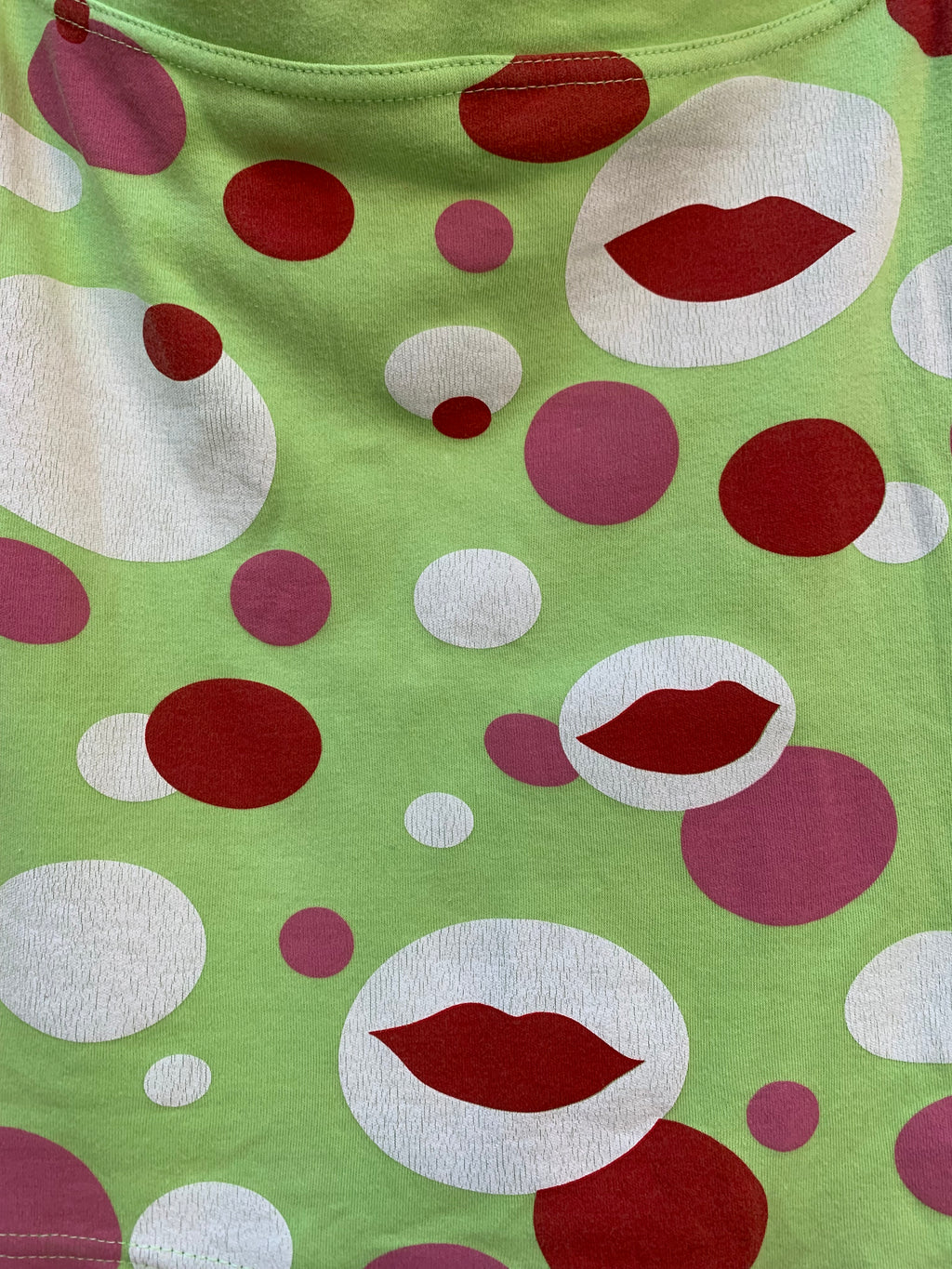 Women's Y2K Green Graphic Off-Shoulder Longsleeve Shirt