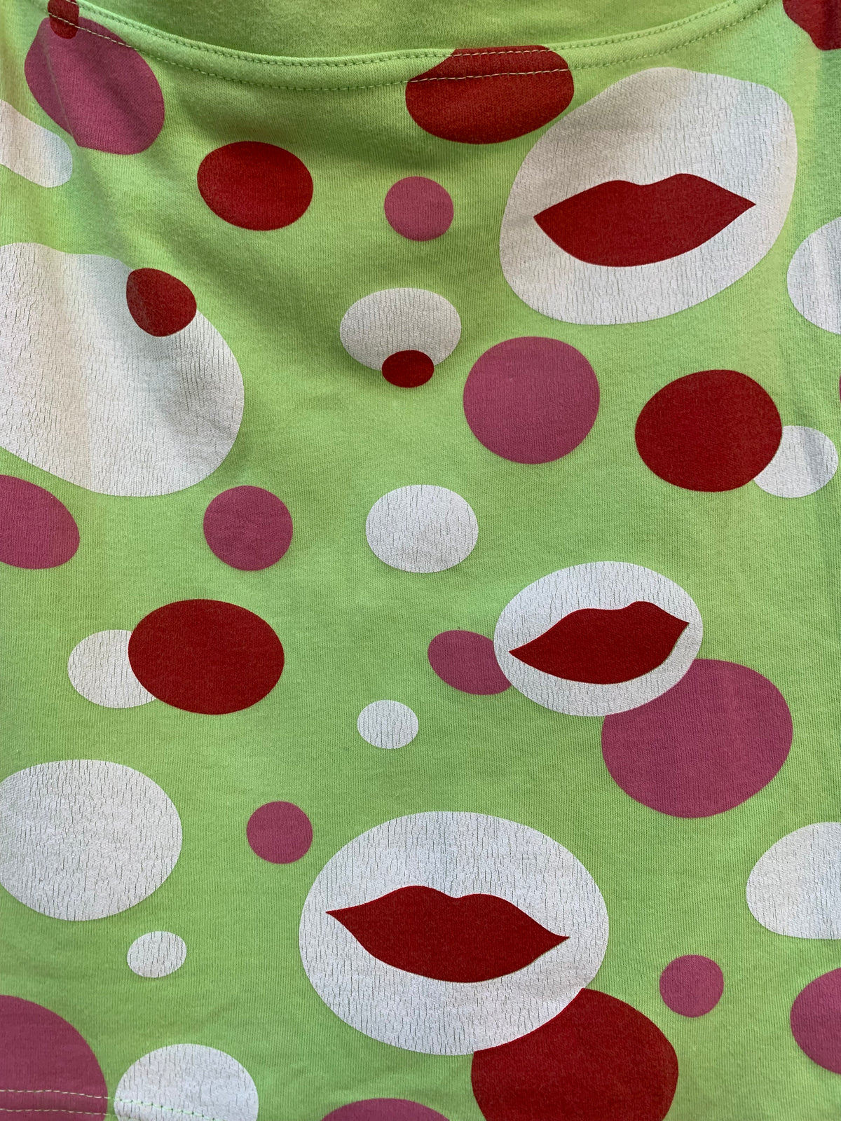 Women's Y2K Green Graphic Off-Shoulder Longsleeve Shirt