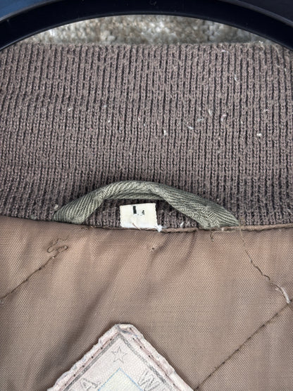 Mens Vintage Khaki Green Bomber Jacket