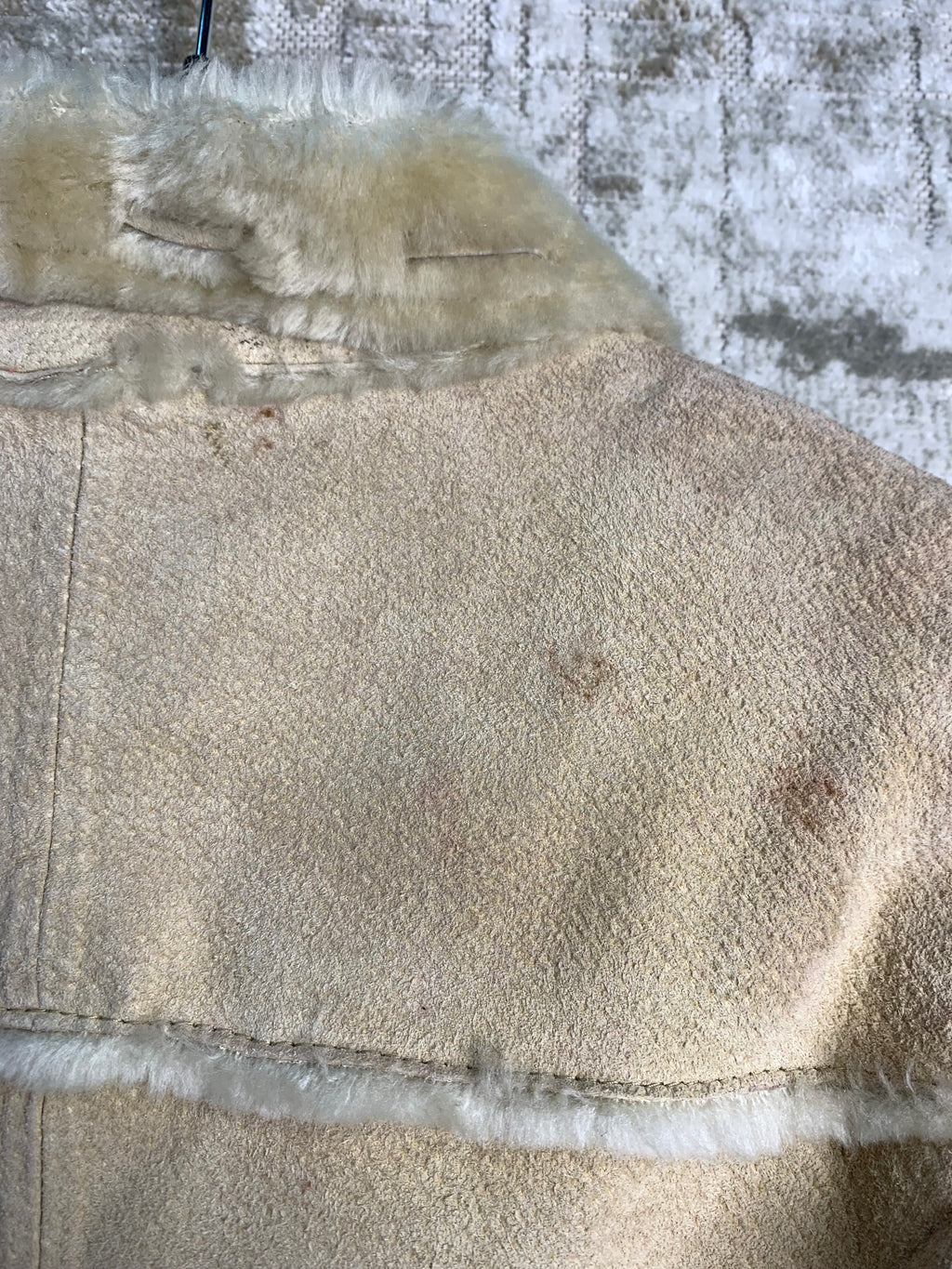 Y2K Shearling-Style Suede Jacket