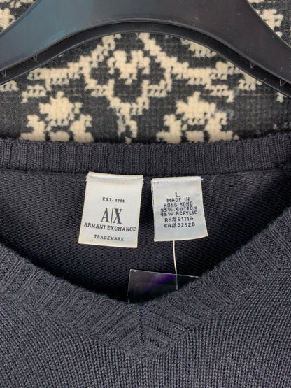 Men’s Armani Exchange Vintage Black Knit Sweater