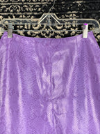 Womens Vintage Y2K Purple Snakeskin Leather Mini Skirt