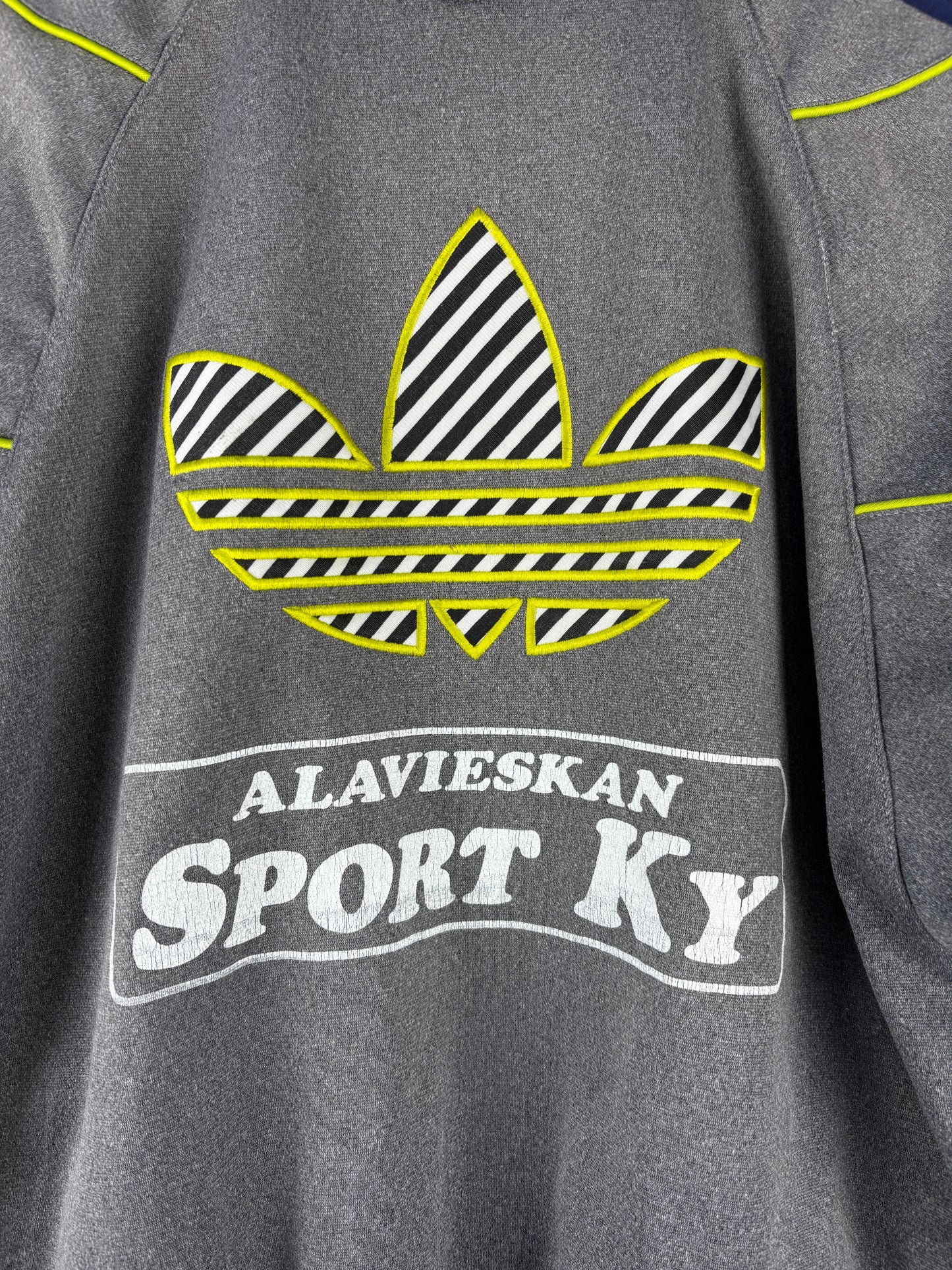 Mens Vintage Adidas Gray Track Jacket