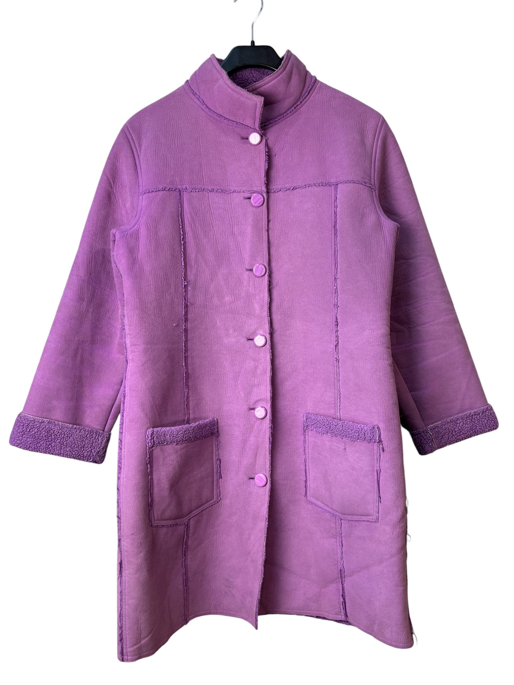 Kappahl Purple Faux Shearling Coat