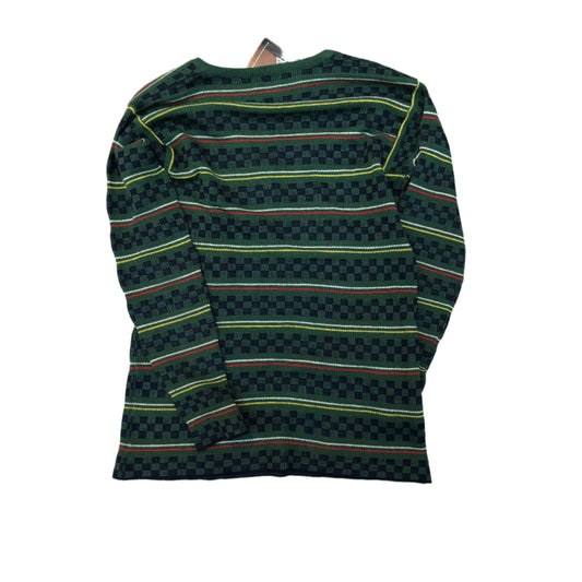 Vintage Knit Long Sleeve Sweater in Forest Green