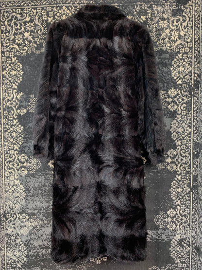 Vintage Long Black Mink Fur Coat
