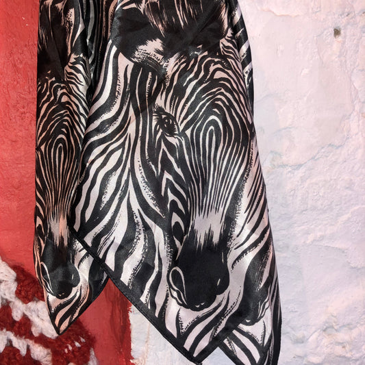 Y2K Zebra Scarf