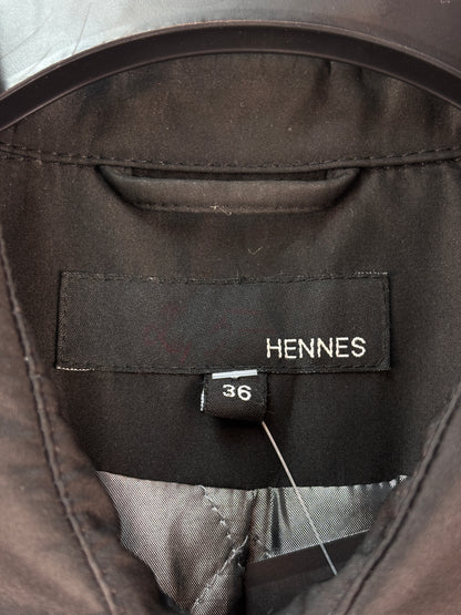 Unisex Vintage Hennes Black Straight Coat