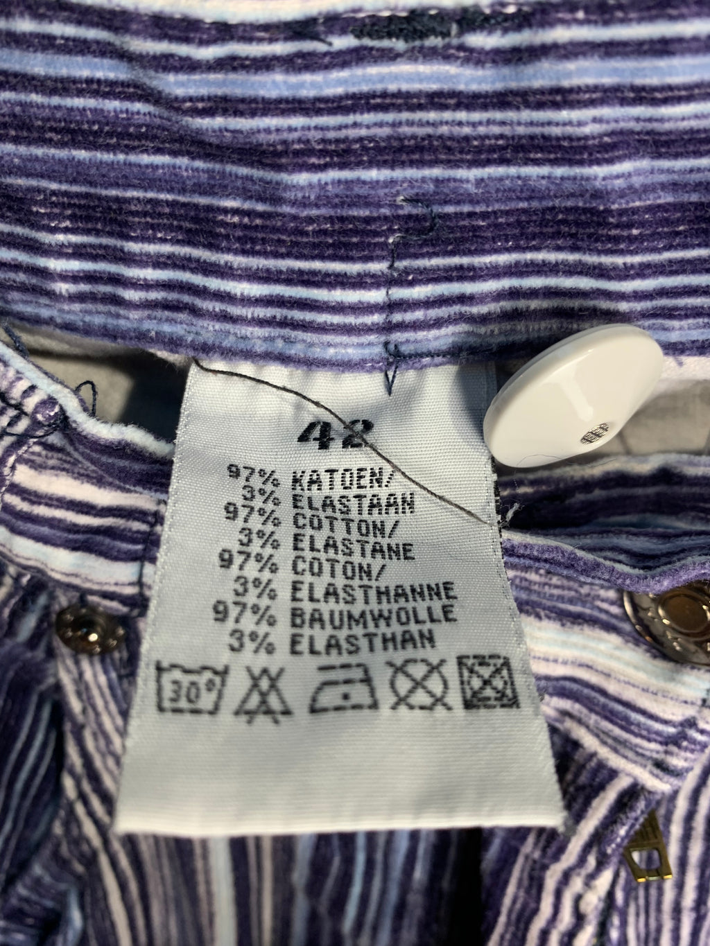 Y2K Striped Velvet Flare Pants