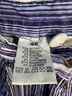 Y2K Striped Velvet Flare Pants