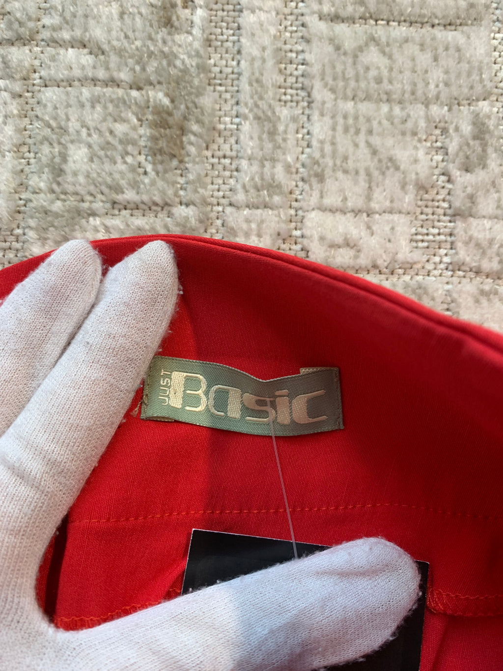 Just Basic Red A-Line Mini Skirt