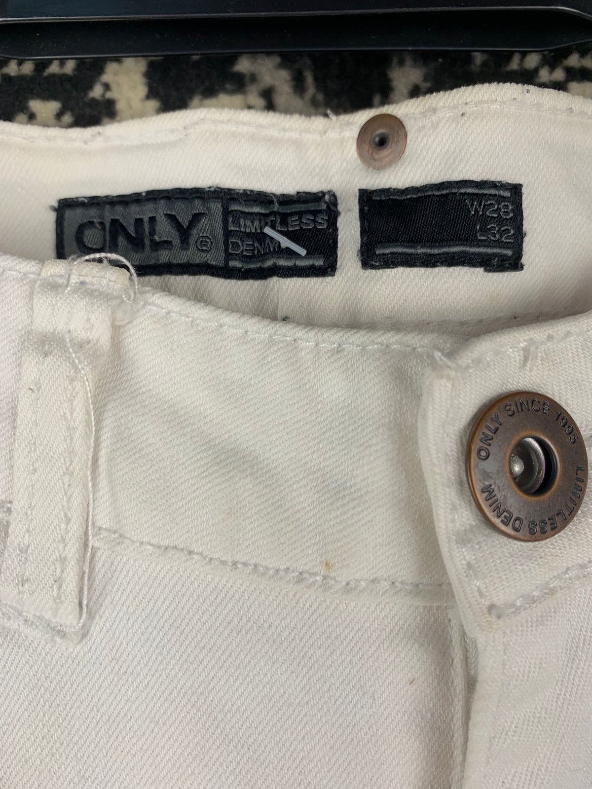 Women's ONLY White Low Waist Skinny Jeans