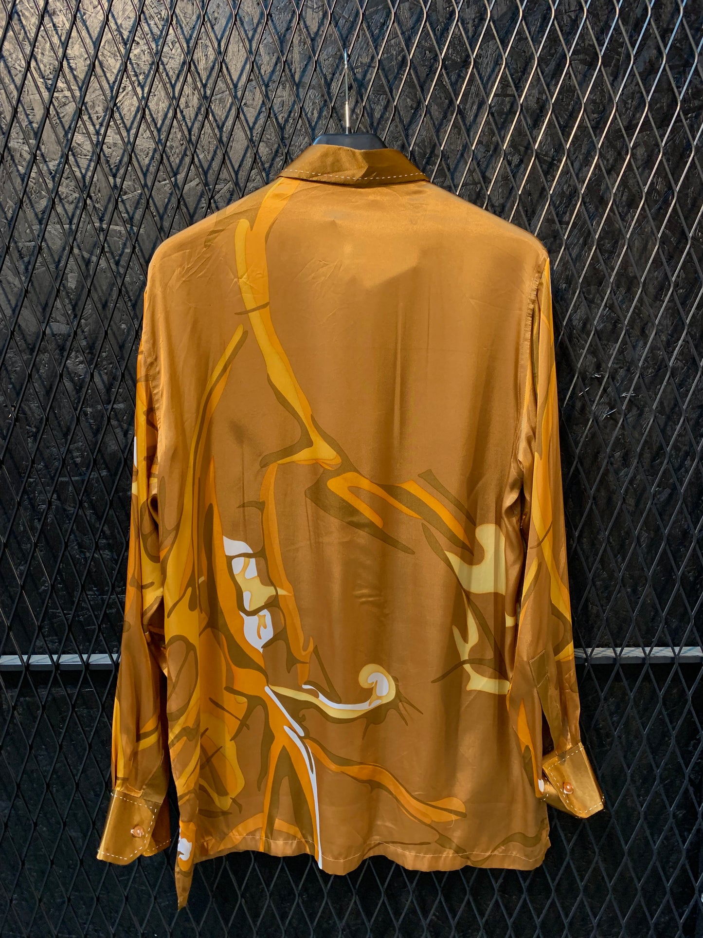 Gene Martino Men's Long Sleeve Satin Shirt