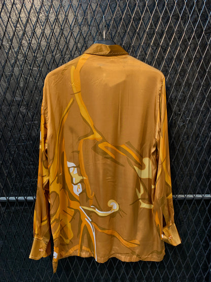 Gene Martino Men's Long Sleeve Satin Shirt