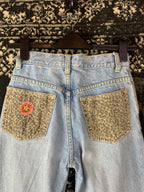 Women’s Vintage Light Blue Embroidered Jeans