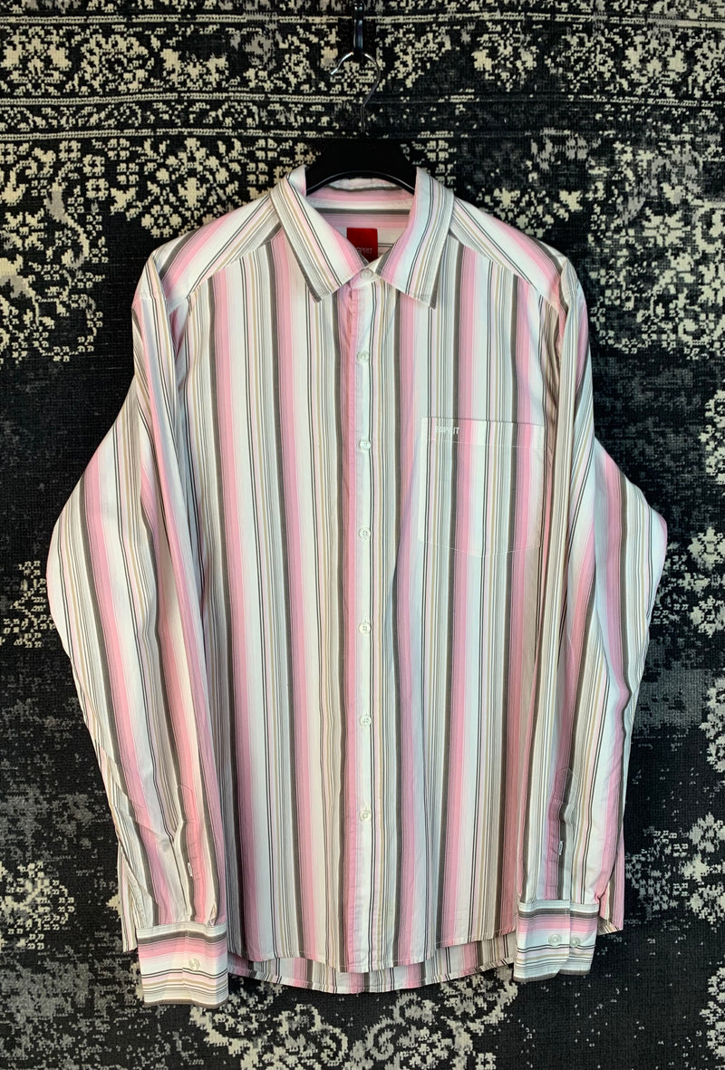 Men's Esprit Striped Long Sleeve Button-Up Shirt