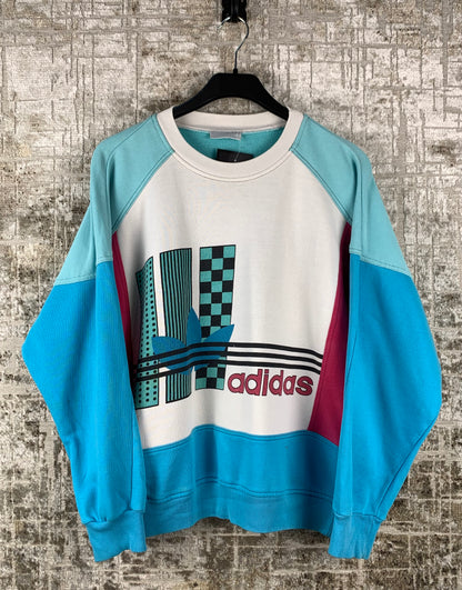 Men Vintage Adidas Colorblock Sweatshirt
