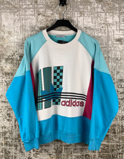 Men Vintage Adidas Colorblock Sweatshirt