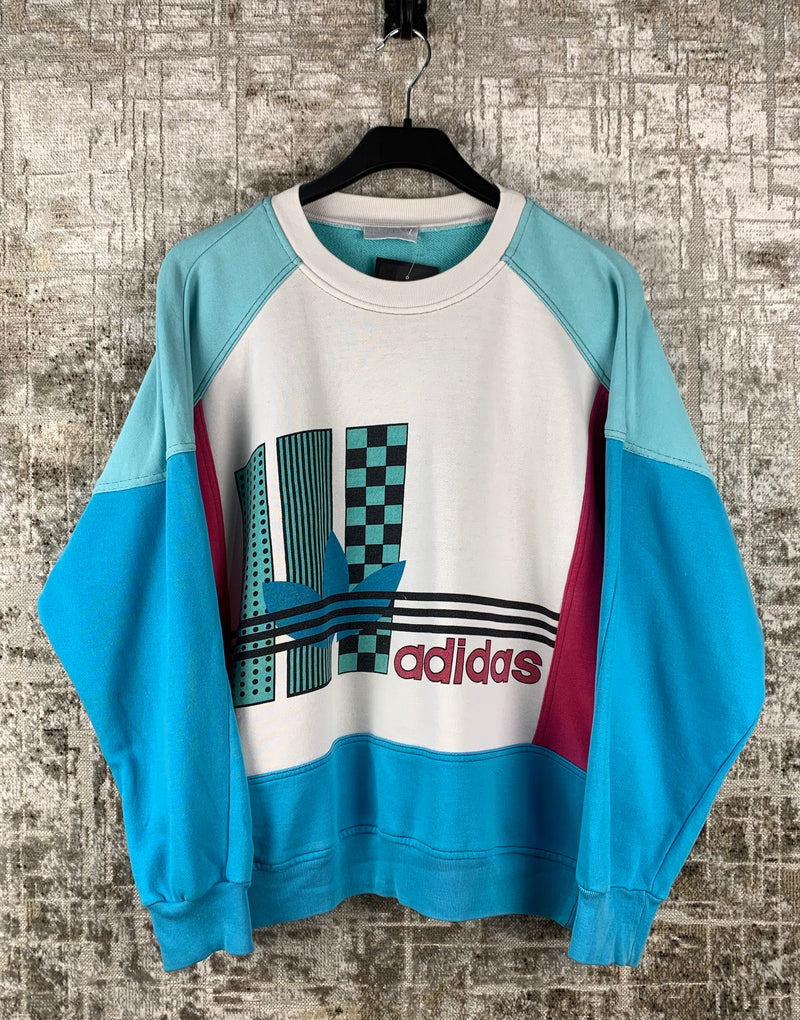 Men Vintage Adidas Colorblock Sweatshirt