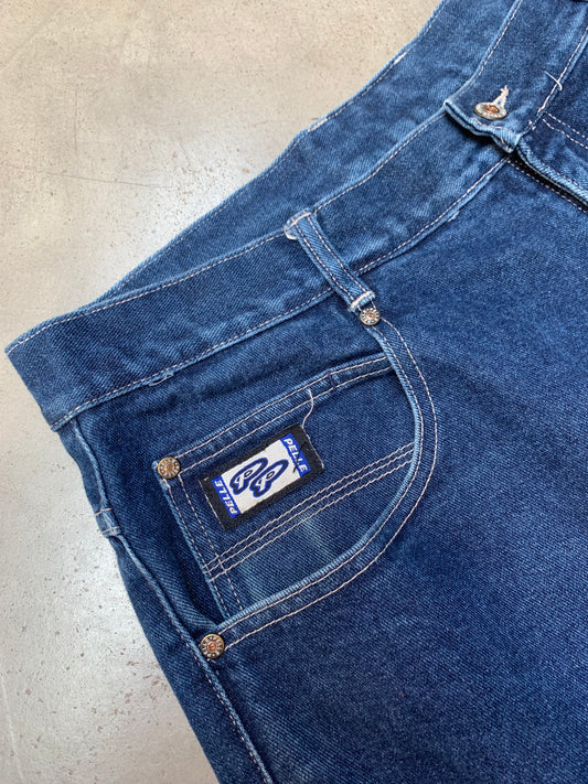 Vintage Pelle Pelle Wide Leg Denim Shorts
