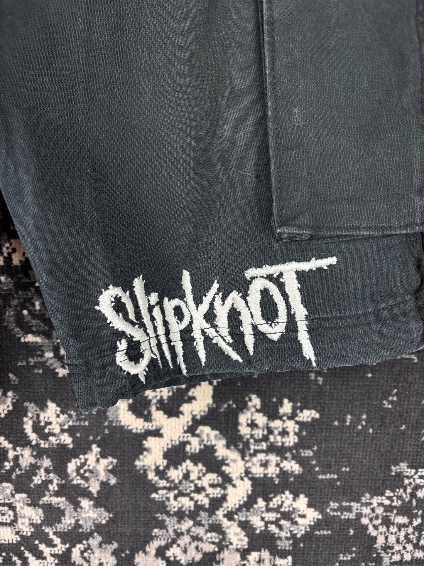 Men's Y2K 2008 Slipknot Black Cargo Shorts