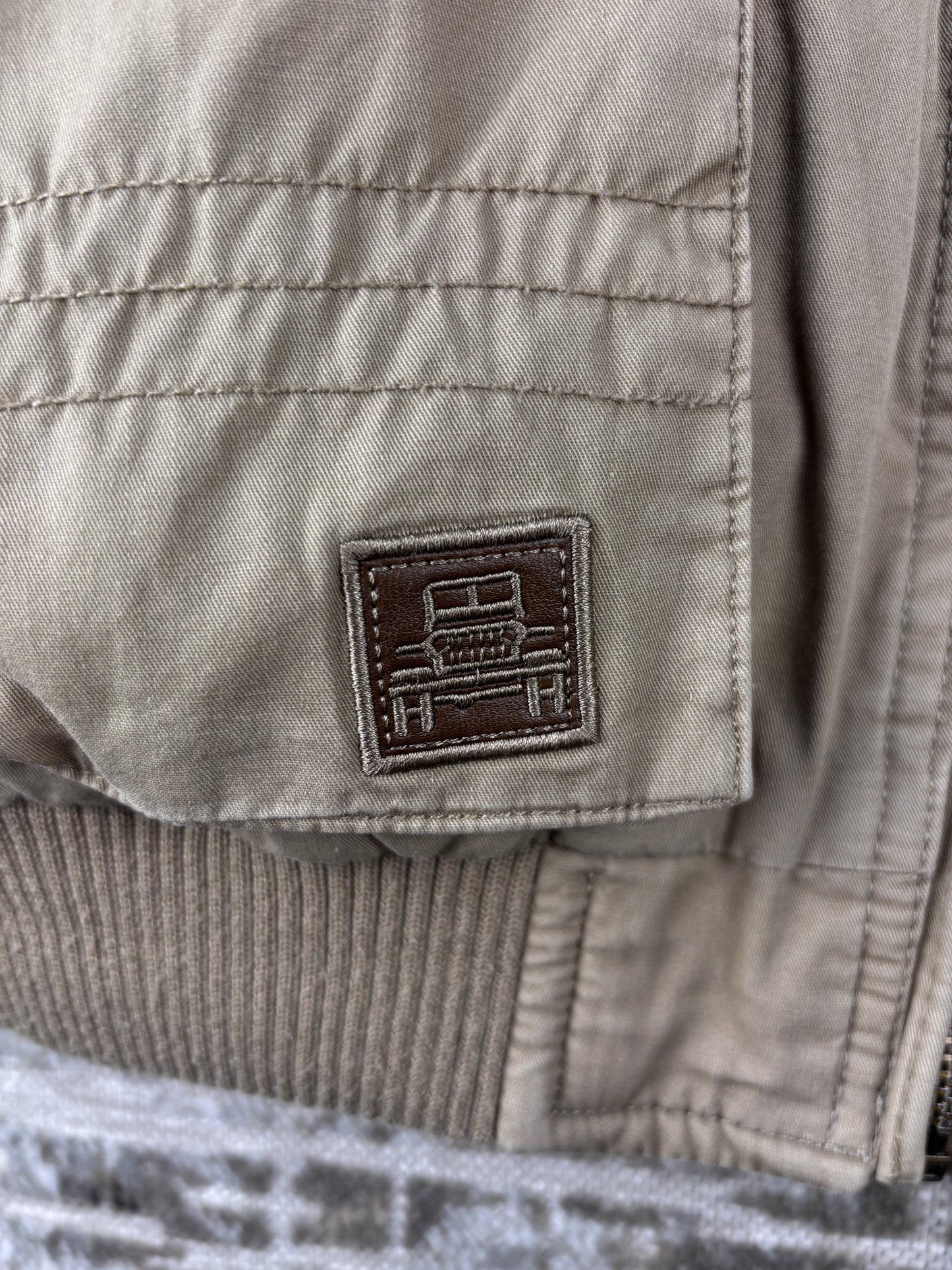 Mens Vintage Beige Khaki Utility Vest