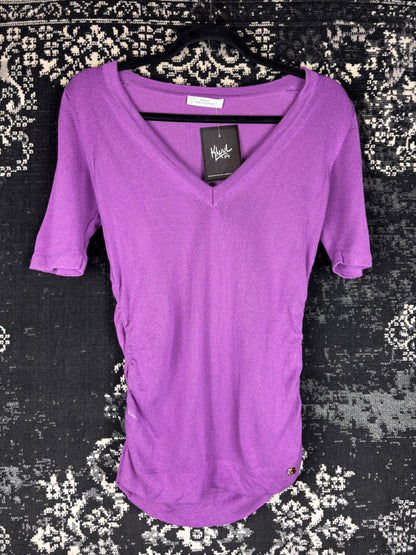 Women's Versace Purple V-Neck Sweater