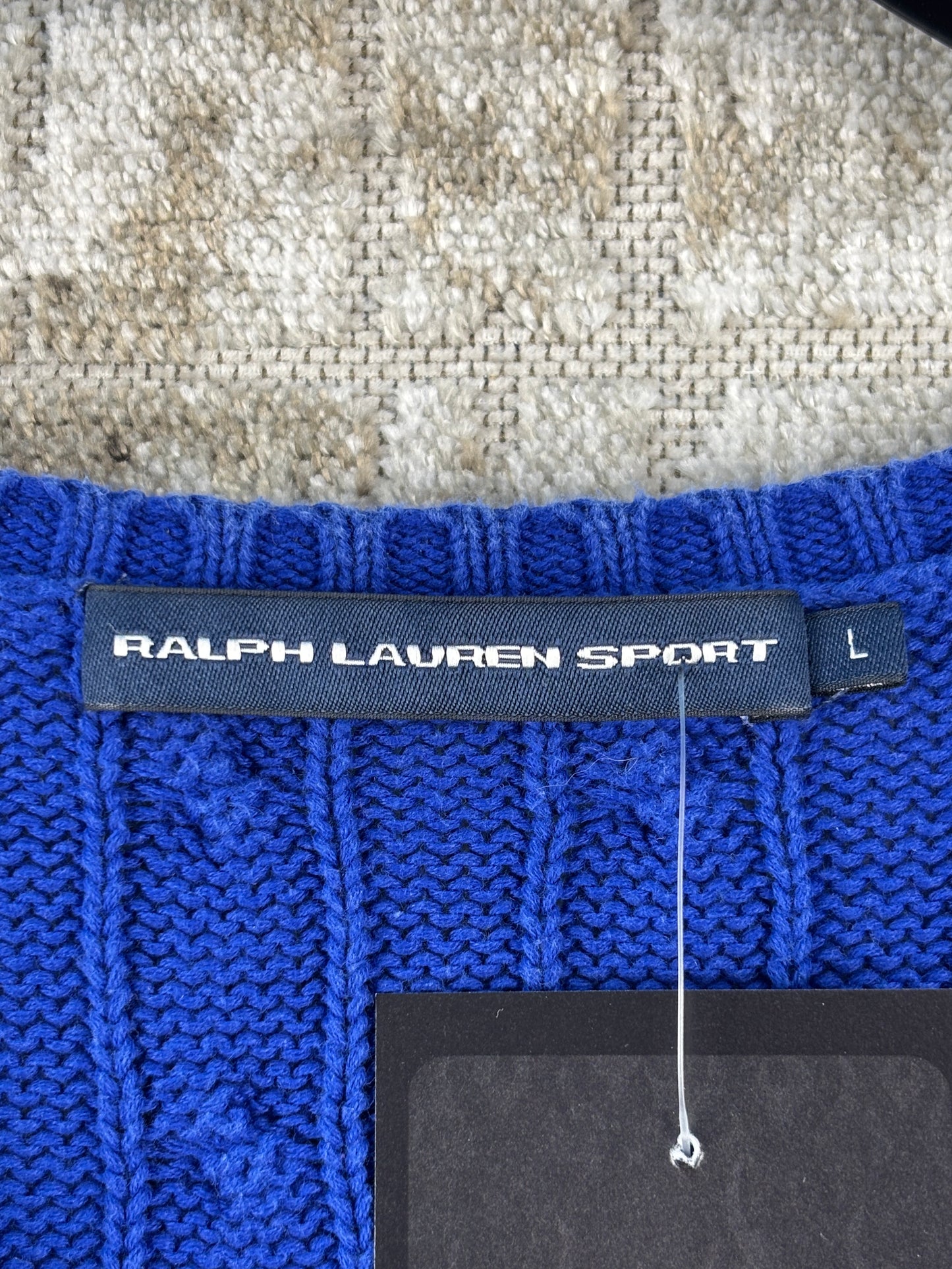 Vintage Unisex Ralph Lauren Sport Electric Blue Sweater