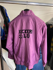 Vintage 80s Adidas Track Top Jacket Purple Mens M Zip Up