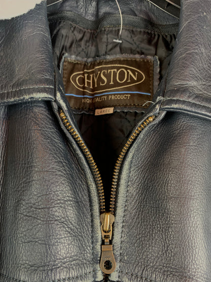Mens Vintage Chyston Leather Jacket