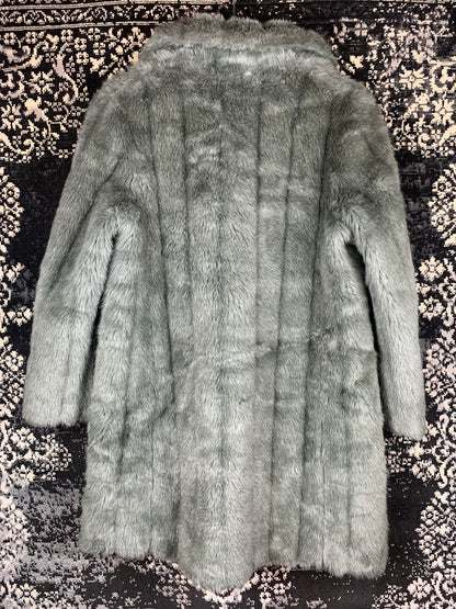 Women’s Gray Faux Fur Winter Coat
