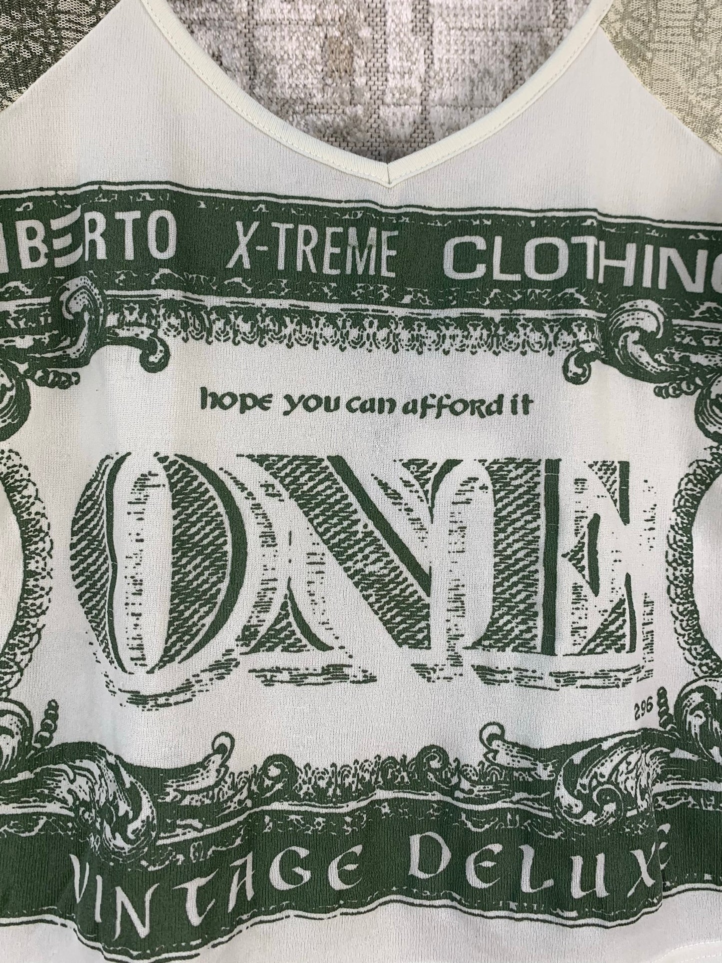 Women's Y2K One Dollar Mesh Tank Top
