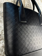 Bottega Veneta Intrecciato Embossed Leather Tote Bag