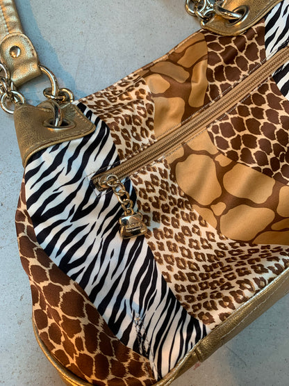 Vintage Women's Y2K Style Animal Print Shoulder Bag