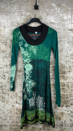 Womens Y2K Green Whimsical Desigual Dress