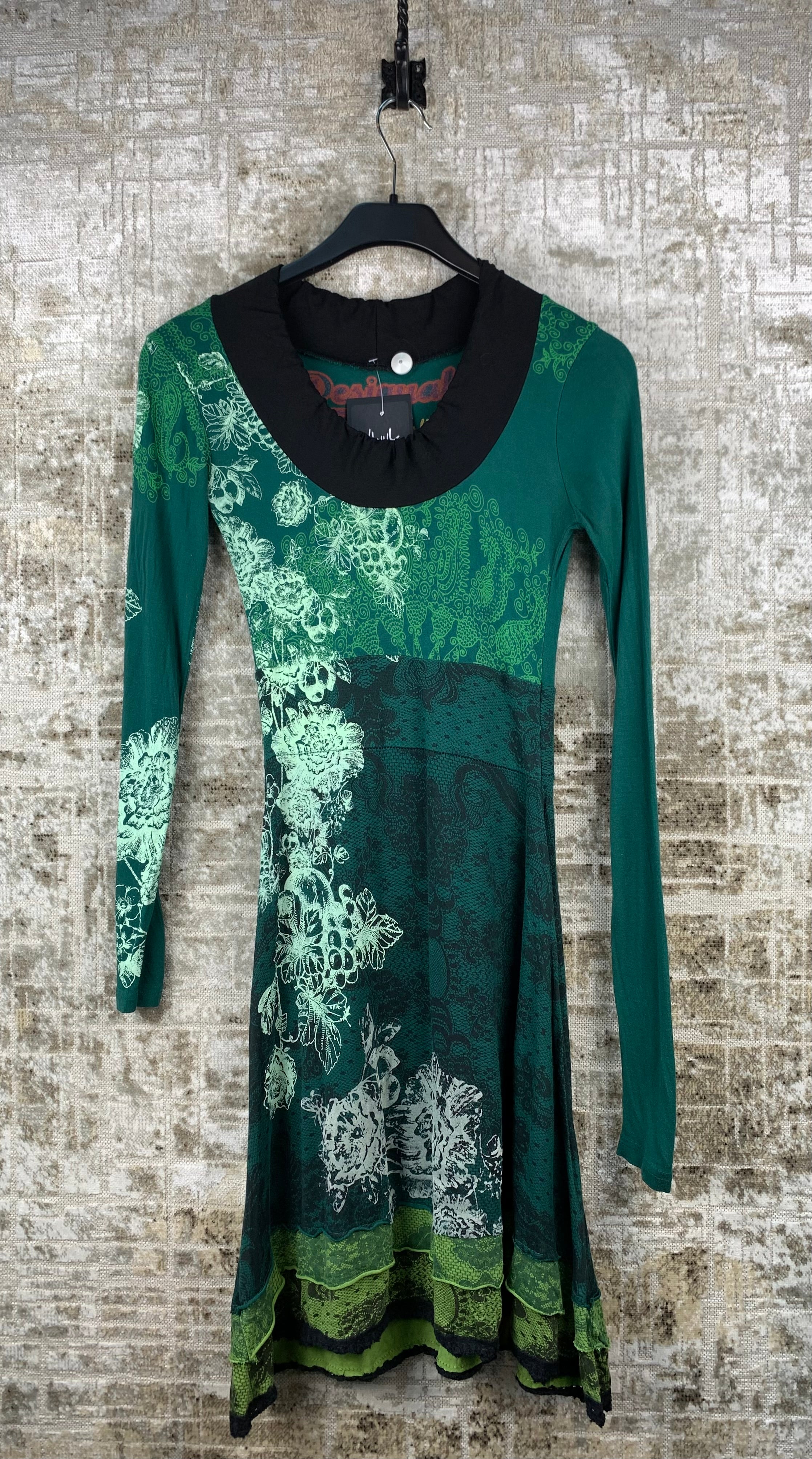 Womens Y2K Green Whimsical Desigual Dress