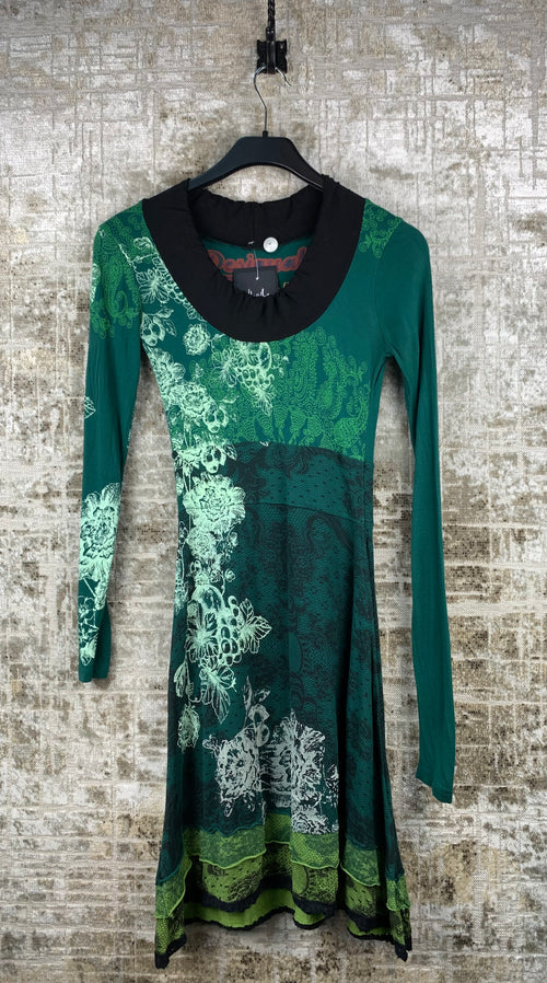 Womens Y2K Green Whimsical Desigual Dress