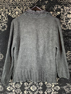 Women's Y2K KappAhl Dark Grey Knit Cardigan