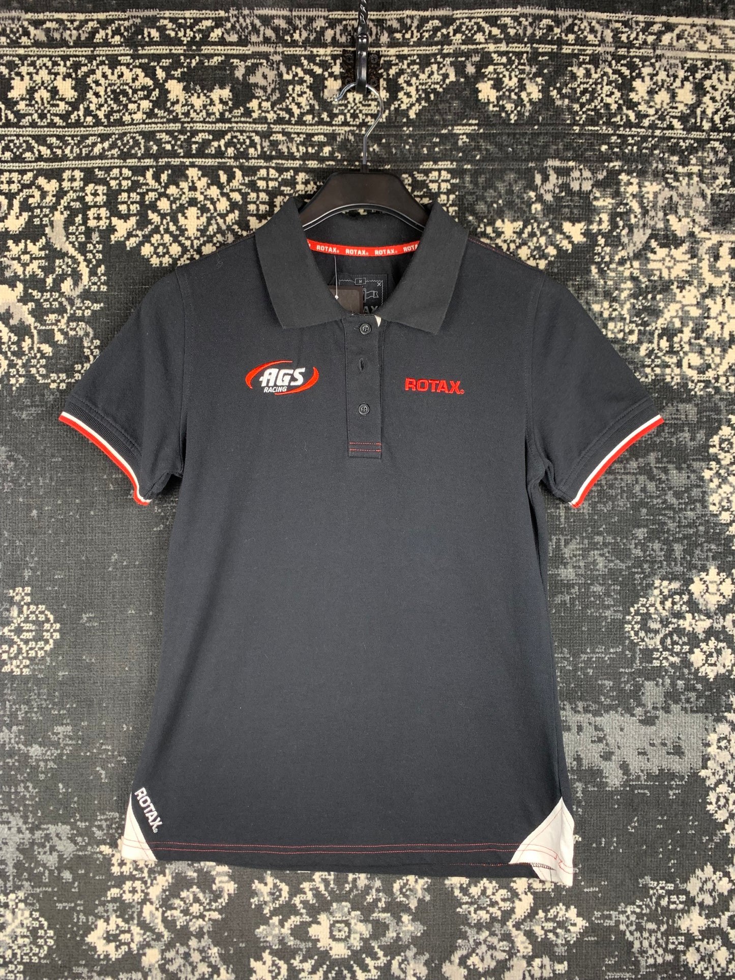 Y2K Women's Rotax AGS Racing Black Polo Shirt