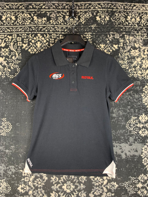 Y2K Women's Rotax AGS Racing Black Polo Shirt