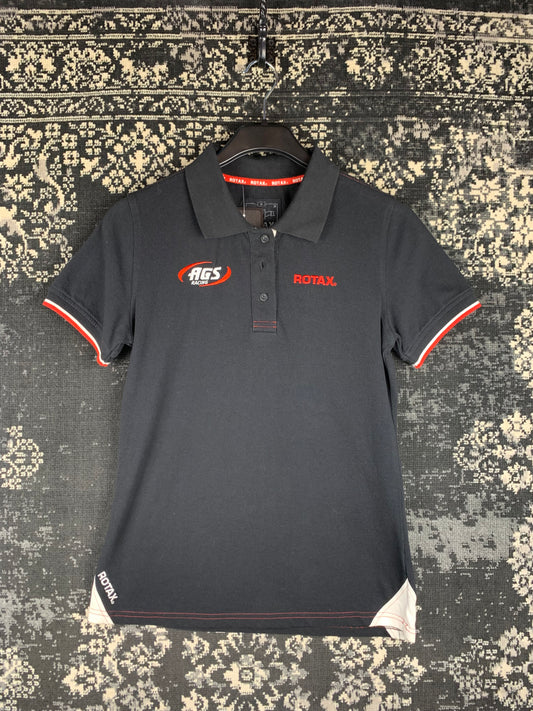 Y2K Women's Rotax AGS Racing Black Polo Shirt