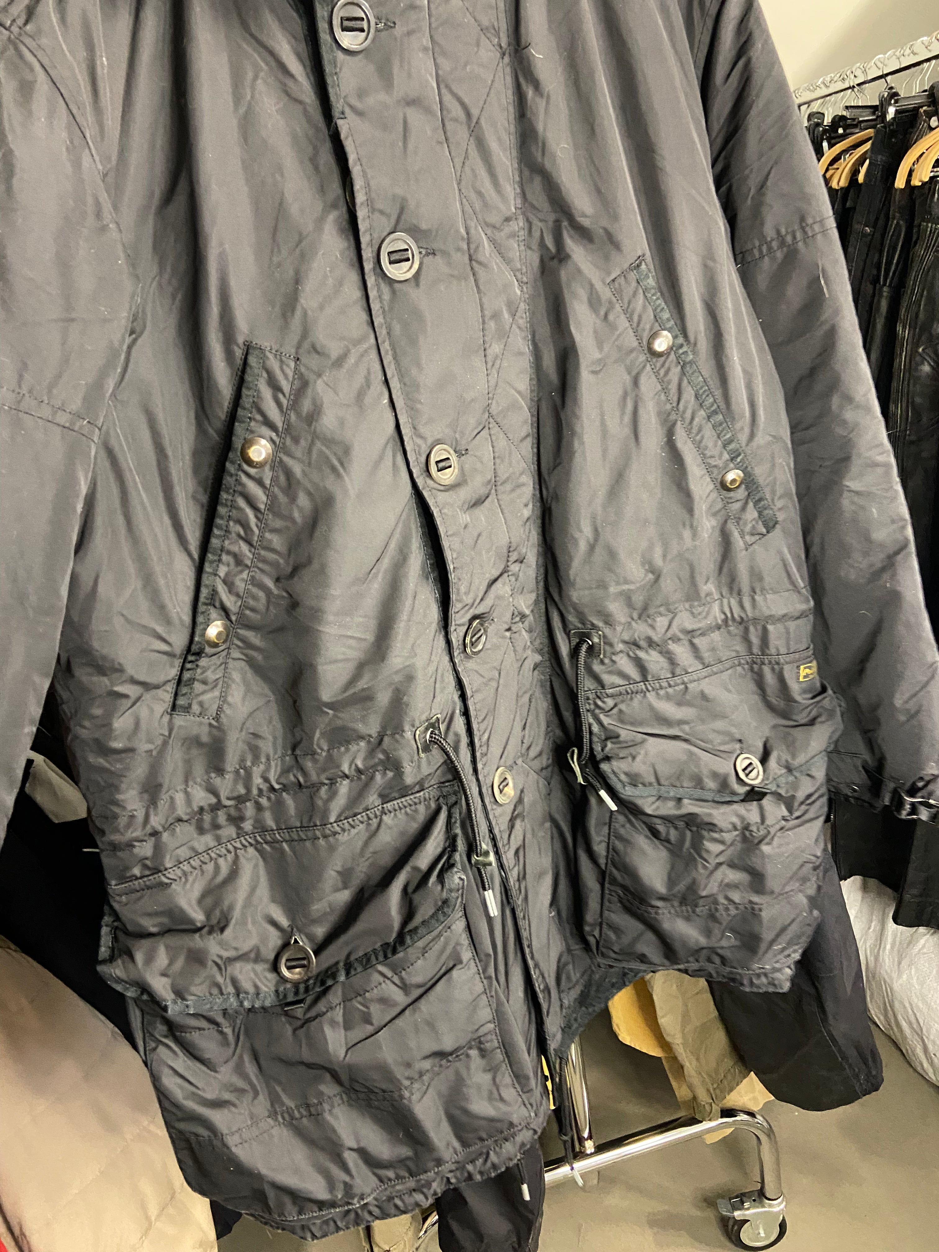 Vintage Ralph Lauren Puffer Jacket Parka M Size Mens Army Polyester