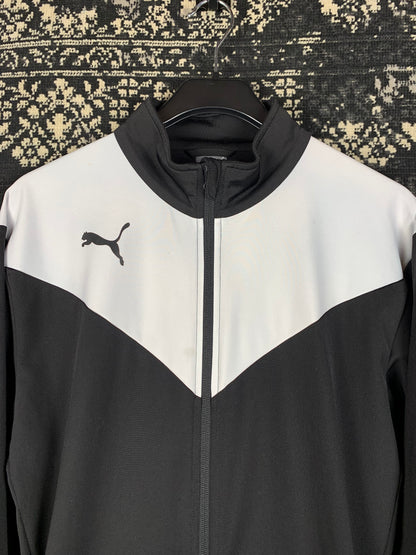 Puma Black and White Full-Zip Sports Track Jacket