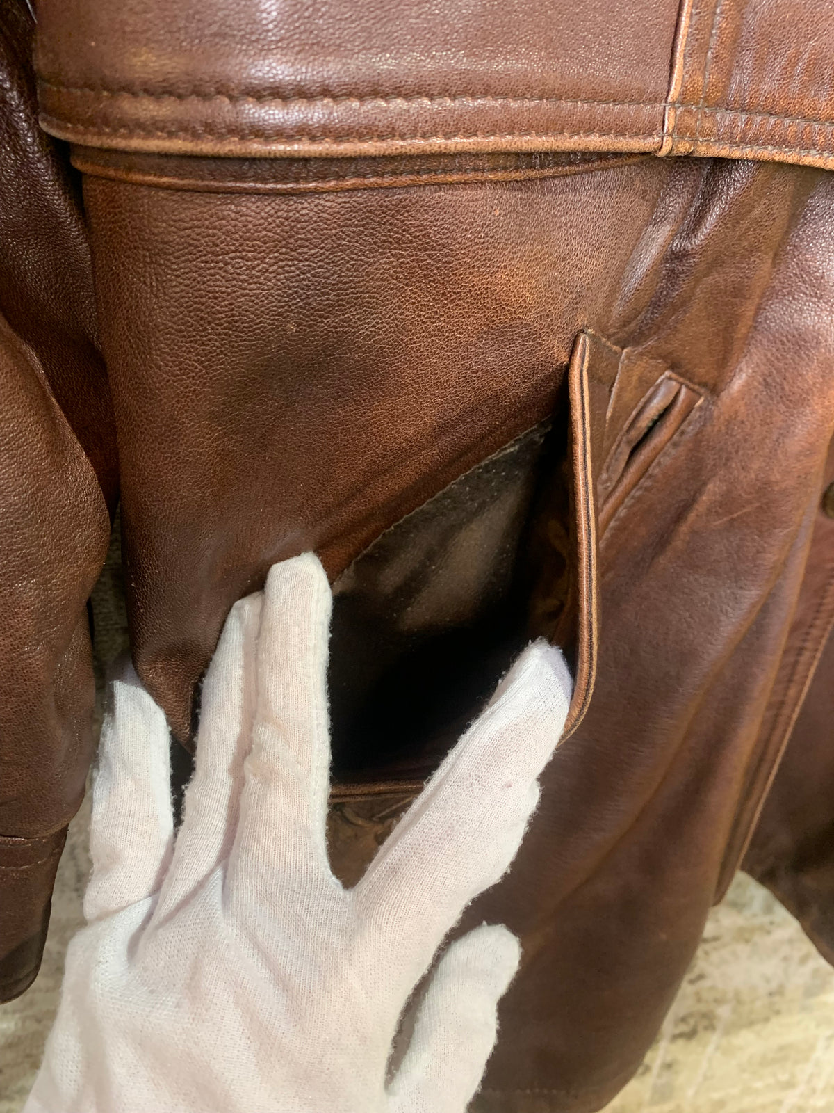 New Fast Brown Leather Coat