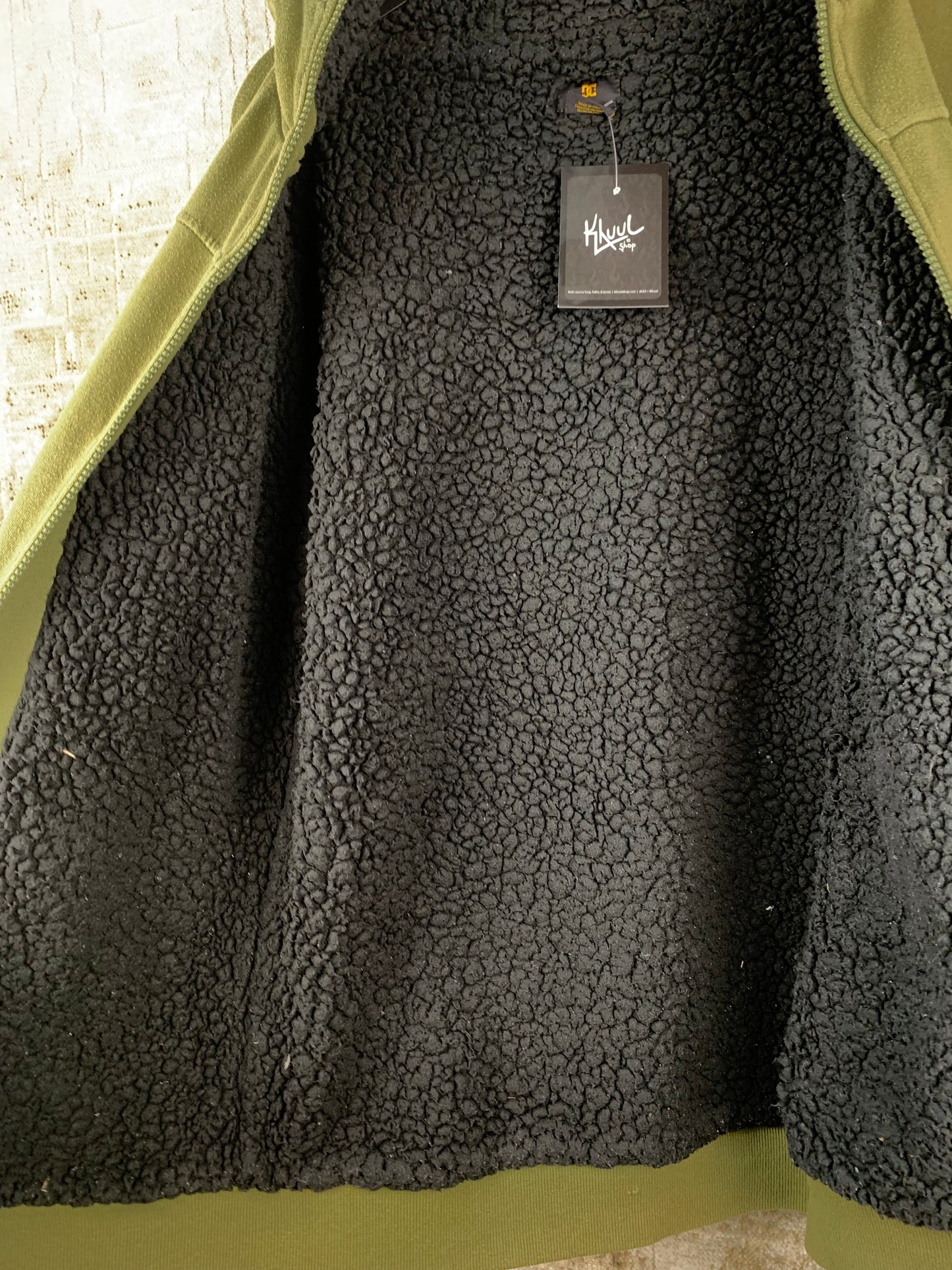 Men's DC Khaki Sherpa Lined Hoodie