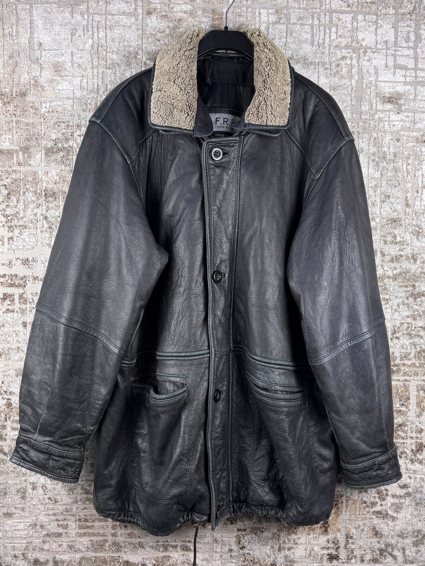 Men's Vintage Frank Radloff Black Leather Jacket
